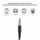 Auriculares con Micrófono, AomTro 3.5mm Jack Auricular In-Ear HiFi Cascos, Control de Volumen, Cancelación Ruido Headphones p