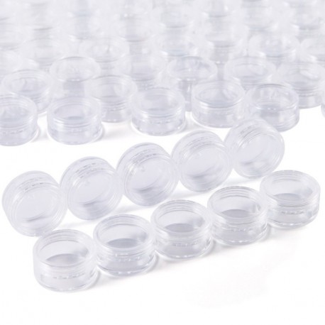 100 Botellas Contenedores Vacías Cajitas Botes Jarras Tarros Plásticos de Viaje Muestra de Cosmético Maquillaje Crema Líquido