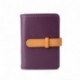 10 Colores Tarjetero Para Tarjeta de Credito Cuero Para Mujer Hombre - 26 Tarjetas Morado 