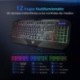 PICTEK Teclado Gaming, 【2019 Versión】26 Teclado para Juegos Anti-Fantasma Rainbow LED Retroiluminado Teclado, Teclado Gaming 