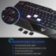 PICTEK Teclado Gaming, 【2019 Versión】26 Teclado para Juegos Anti-Fantasma Rainbow LED Retroiluminado Teclado, Teclado Gaming 