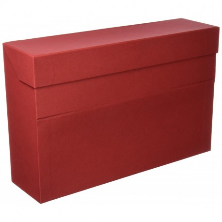 Elba 100580263 - Caja de transferencia de cartón forrado con tela, 10 cm, color rojo