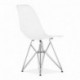 Duehome Steel - Pack de 4 sillas metálicas, 46 x 52 x 82 cm, metal, blanco