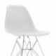 Duehome Steel - Pack de 4 sillas metálicas, 46 x 52 x 82 cm, metal, blanco