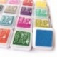 Bestele 24 Colores Lavable Almohadillas de Tinta Para Niños, Arco Iris Color de Huellas Dactilares Almohadilla de Tinta Para 