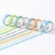 24 rollos de Washi Tape Set - 24 Rollos de 8 mm de ancho, cinta adhesiva decorativa para DIY Craft Scrapbooking envoltura de 