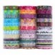 24 rollos de Washi Tape Set - 24 Rollos de 8 mm de ancho, cinta adhesiva decorativa para DIY Craft Scrapbooking envoltura de 