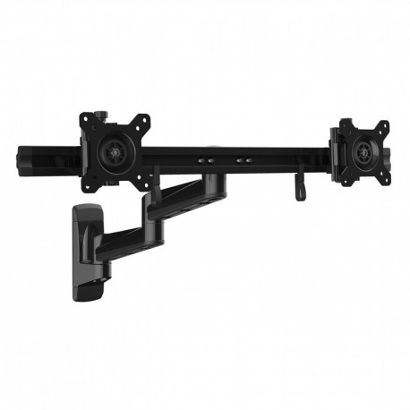 StarTech.com ARMDUALWALL - Brazo de Soporte VESA articulado de Pared para 2 monitores de 15 a 24" Color Negro