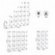 SONGMICS Armario Modular, Zapatero, Estantería, Organizador de Almacenaje de Plástico, 16 Cubos, sin Puertas, para Ropa Jugue
