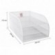 Osco – Papelera ártico blanco wiremesh 3 Tier Bandeja para cartas montado 