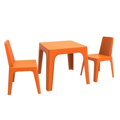 resol Julieta Set Infantil de 2 Sillas y 1 Mesa, Naranja, 60x51x78 cm