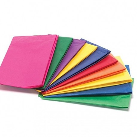 Papel de seda multicolor, para envolver regalos, de 50 x 76 cm, pack de 50 unidades 