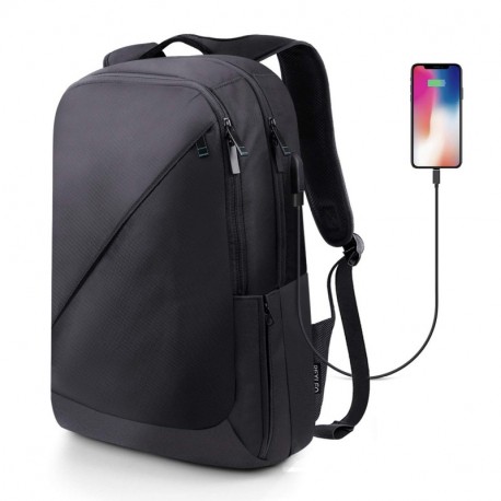 Mochila de Portátil, REYLEO Mochila Hombre con Puerto de USB para Ordenador hasta 15,6 Pulgadas， Mochila Escolares Impermeabl