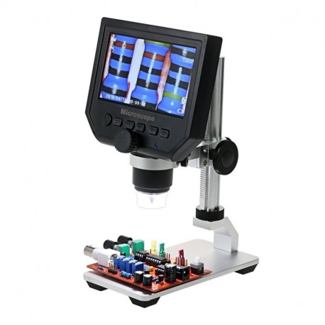 KKmoon 600X 4.3" 3.6MP HD Microscopio Video Lcd Pantalla Electrónico Digital Led Lupa para Móvil Mantenimiento Qc/Industrial/
