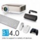 HD Video Projector Bluetooth WiFi 1080P 4200 Lumen Wxga Wireless Home Cinema LED LCD Projector Outdoor Movie Gaming HDMI USB 