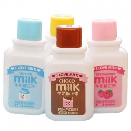 aipark 8pcs Botella de leche estilo cinta correctora color al azar …