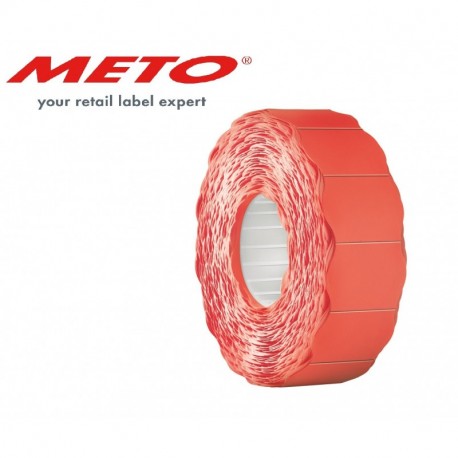 meto 9506169 Precio de etiquetas o klebem arkierungen etiquetas, 26 x 16 mm, 6000 unidades , ﬂuor Rojo Permanente, universal 