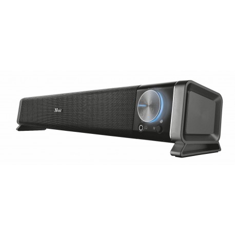 Trust Asto - Barra de Sonido inalámbrica con tecnología Bluetooth, Negro
