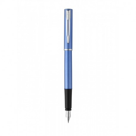 Waterman Allure Stylo Plume, Laque Bleue, Plume Acier de Taille Fine - Dans son écrin