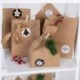 25 Kraft marrón bolsas de papel con base 14 x 8 x 26 cm, 70 gr./m2. papel para envolver pan galletas y dulces de panadería. I