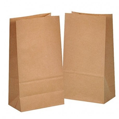 50 pequeñas Kraft bolsas de papel con base 14 + 8/26 cm 70 gr. M2. Ideal para bolsas de regalo, bolsas de fiesta, calendari