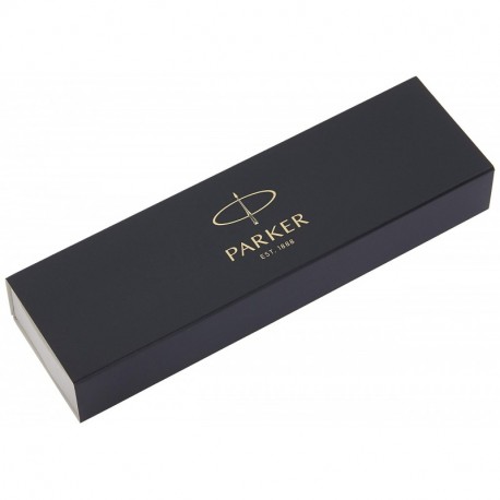 PARKER Vector rotulador roller, color rojo con adorno cromado, punta mediana, tinta azul, en estuche de regalo