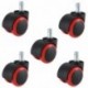 Oficina ruedas, dicasal 2 "compatible giratorio silla ruedas tallo tornillo ruedas Universal tamaño estándar diámetro 11 mm x