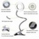 Lámpara flexo con pinza luz de escritorio, Protección ocular, Funciona con USB, Se puede girar por 360 grados, Lámpara de mes