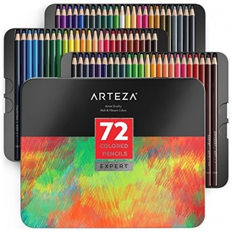 Arteza - Estuche de lapices de colores para profesionales caja de 72 