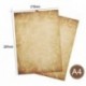 60 hojas Papel con diseño de papel antiguo Carta Pergamino Vintage Din A4 100g/m² Absofine DIY