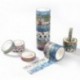 Juego de 48 rollos de cinta adhesiva washi decorativa de 8 mm de ancho, diseño colorido de flores, para manualidades, álbumes