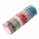 Juego de 48 rollos de cinta adhesiva washi decorativa de 8 mm de ancho, diseño colorido de flores, para manualidades, álbumes