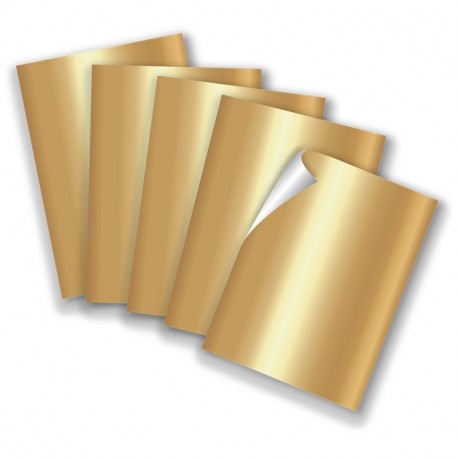 131258 - Cartulina metalizada dorada, tamaño 50x65cm, 10 Pliegos Dorado 