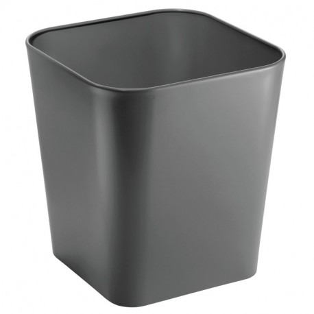 mDesign Contenedores de reciclaje cuadrados para baños – Pequeña papelera de reciclaje de metal – Estables contenedores de ba