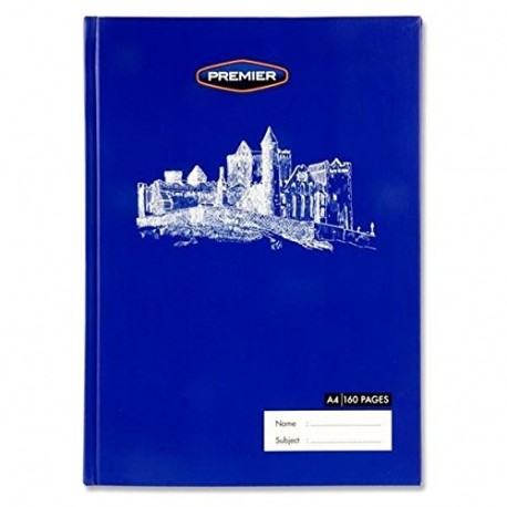 Premier papelería A4 160 página castillo diseño cuaderno de tapa dura – Rotuladores de colores Pack de 3 