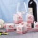 Cajas de Boda Regalo – Meersee 100 Cajas de Bautizo Caramelo Cumpleaños Dulces Bombones Regalos Detalles con Cintas para Invi