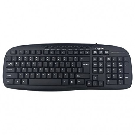 Myria MY8506 - Teclado con Cable, Color Negro