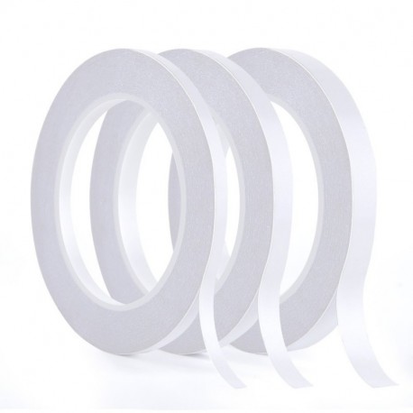Kuuqa 3 rollos de cinta adhesiva de doble cara Cinta adhesiva fuerte para el arte de bricolaje de la oficina, 30 metros de la