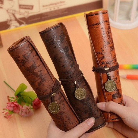 Weimay PU Leather Pencil Case Travel Drawing Porta Lápices Más Adecuado para Escritores Artistas y Estudiantes Extra Large