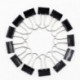 Binder Clips, ulable 80 piezas Metal papel pinzas clip para cierre y asegurar, Negro 19 mm 