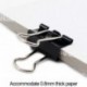 Binder Clips, ulable 80 piezas Metal papel pinzas clip para cierre y asegurar, Negro 19 mm 