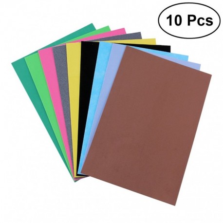 ROSENICE Hojas de espuma EVA colores surtidos para DIY Craft 10PCS