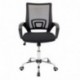 CashOffice - Silla de Escritorio Ergonómica, Silla de Oficina Giratoria con Respaldo Transpirable Negro 