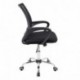 CashOffice - Silla de Escritorio Ergonómica, Silla de Oficina Giratoria con Respaldo Transpirable Negro 