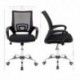 CashOffice - Silla de Escritorio Ergonómica, Silla de Oficina Giratoria con Respaldo Transpirable Negro 