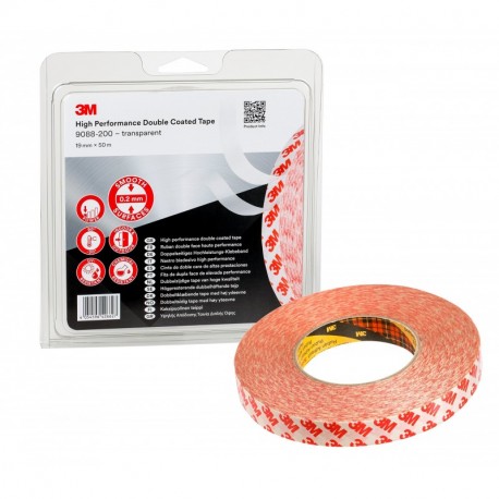 3M 7100139264 Cinta Adhesiva Doble Cara de Altas Prestaciones, 19 mm X 50 m, 1 unidad