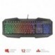 Trust Gaming GXT 830-RW Avonn - Teclado Gaming Iluminado, con Efecto Anti-ghosting, Negro