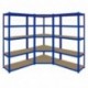 Racking Solutions - Sistema de almacenamiento en esquina de acero, cargas pesadas, 1 unidad estantería de esquina 5 niveles 