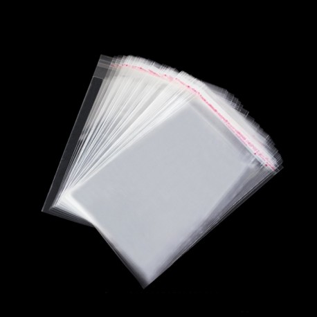 Tomkity 200pcs 7*12cm Bolsas de Celofán Transparente Plastico OPP con Cierre Autocierre Banda Autodhesiva para Caramelo Bombo