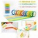 Topsky Washi cinta de carrocero Set, Rainbow Color cinta adhesiva de papel adhesivo de carrocero revistas Scrapbooking y manu